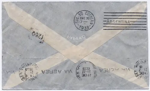 Katapult 1939 Tschechoslowakei Brief Prag Argentinien Catapult H 718 / 1228
