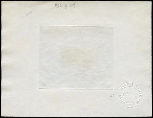 Madagaskar 1962 Vulkan Tritrivasee Volcano 480 Artist Sunken Die Proof Signed