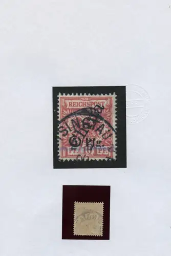 Kiautschou 1900 Michel 1 II b Type 3 a Tsingtau 2/6/00 LUXUS Attest BPP/ 101