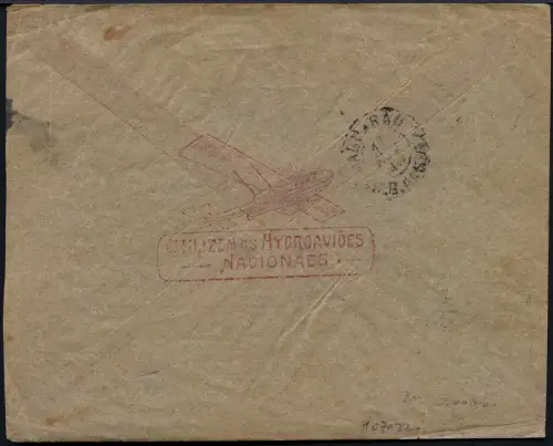 Brasilien 1928 VARIG Luftpost-Brief MiF V 1 II + V 2 II Jaguarao RAR / 1251