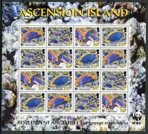 Ascension 2007 WWF Fische Fishes Pesci Poissons Kleinbogen Postfrisch MNH