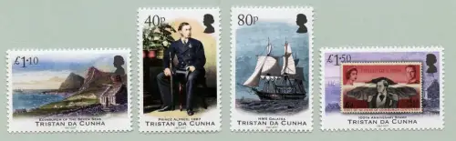 Tristan da Cunha 2017 Prinz Alfred Besuch Segelschiff HMS Galatea 1273-1276 MNH