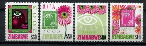 Zimbabwe Simbabwe 2003 Kunstfestival Art Moderne Kunst 752-755 Postfrisch MNH