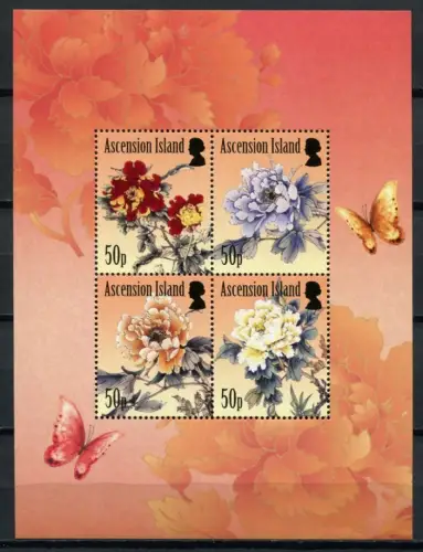Ascension 2011 Pfingstrosen Peonies Blumen Flowers Blüten Block Postfrisch MNH