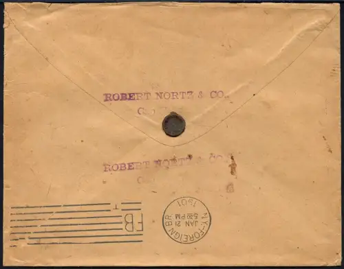 Haiti 1901 Brief MiF 22 C aus Cap-Haitien via New York nach Satigny Schweiz / 50