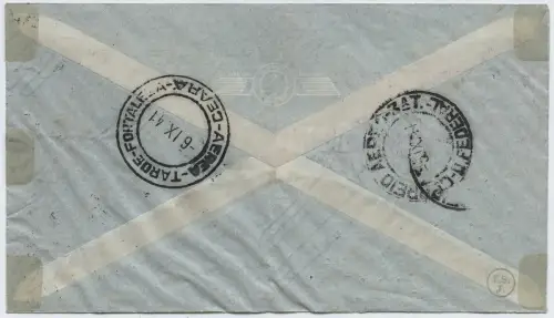 Brasilien 1941 FFC Erstflugbrief NAB Rio de Janeiro Fortaleza Ceara / 1285