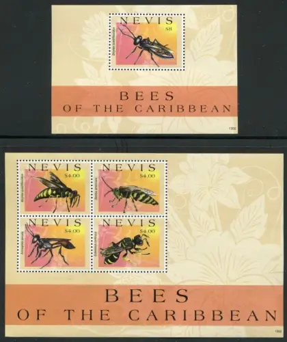 Nevis 2013 Bienen Bees Insekten Insects 2759-2762 Block 324 Postfrisch MNH