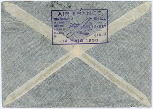Brasilien 1937 Flugpostbrief Air France Rio Schweiz Mermoz-Cachet 1930 / 1314