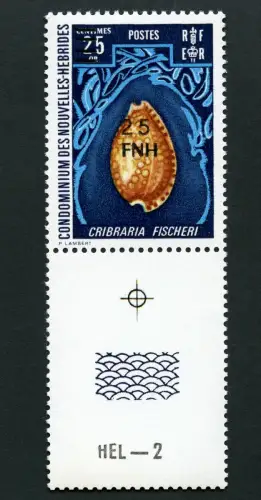 Neue Hebriden 1977 Französische Ausgabe Lokalaufdruck 25 FNH 464 II MNH /858 RAR