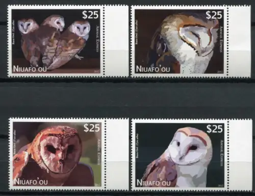 Niuafo`ou 2012 Eulen Owls Vögel Birds 475-478 MNH