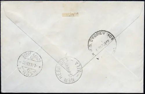 Neue Hebriden 1948 Reko-Brief MiF Landschaften Vila Bern Schweiz / 818