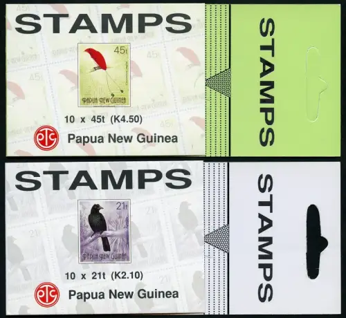 Papua Neuguinea 1992 Paradiesvögel Vögel 647-648 Markenhefte Booklets MNH / 361