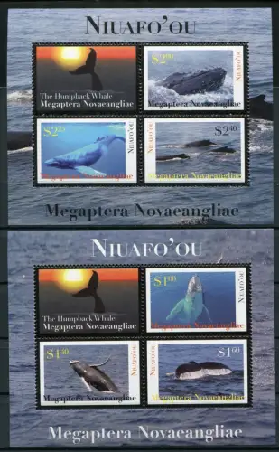 Niuafo'ou 2011 Wale Whales Meerestiere Buckelwale Säugetiere Block 41-42 MNH