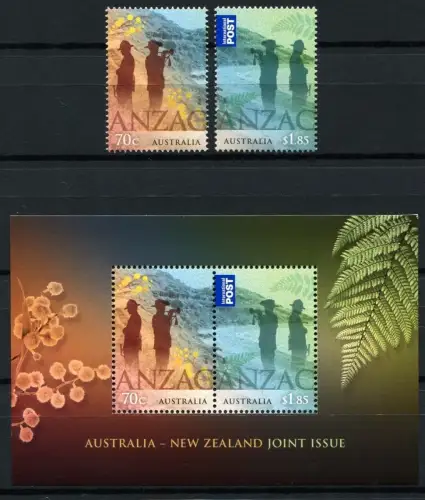 Australien Australia 2015 ANZAC Weltkrieg World War Neuseeland Joint Issue MNH