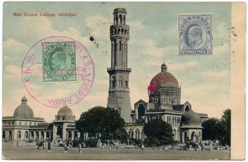 India 1911 First Aerial Flight PPC Allahabad - Naini to Calcutta RARE / 1209