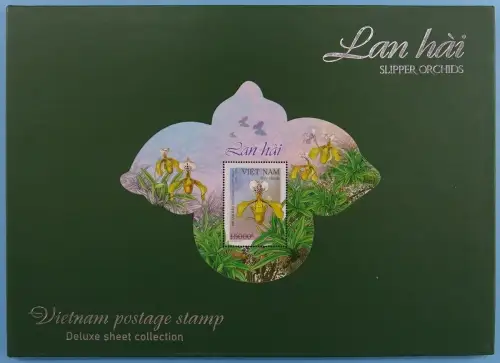 Vietnam 2023 Orchideen Slipper Orchids Deluxe-Blocks II Auflage 393 Folder MNH