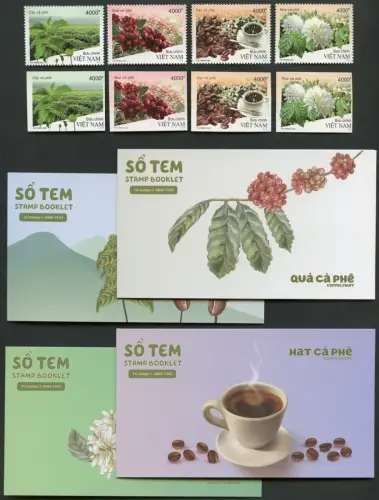 Vietnam 2022 Kaffee Pflanzen Coffee Plants Flowers Blossoms AB & Markenheft MNH