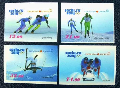 Kirgisien Kyrgyzstan 2014 Olympiade Olympics Sotchi Wintersport 770-773 B MNH