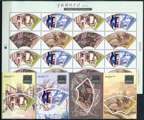 Korea Süd 2012 Philatelie Gemälde Paintings 2899-2902 Kleinbogen Block 750 MNH