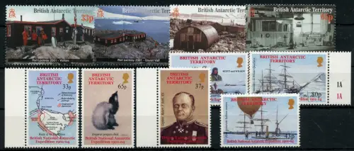 Britische Antarktis BAT Antarctic 2001 Jahrgang Komplett 315-324 Year Set MNH