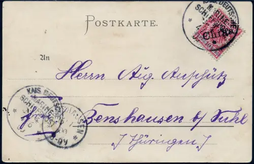 Kiautschou 1900 Michel 1 II Type 3 b AK Diedrichstein MSP No. 4 Attest BPP / 112