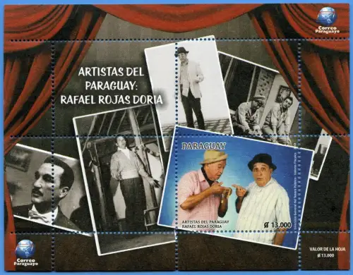 Paraguay 2018 Block Rafael Rojas Doria Schauspieler Künstler Art Actor MNH