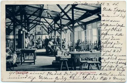 Kiautschou 1900 AK Im Baracken-Lager Militär Tsingtau MSP Hamburg / 178