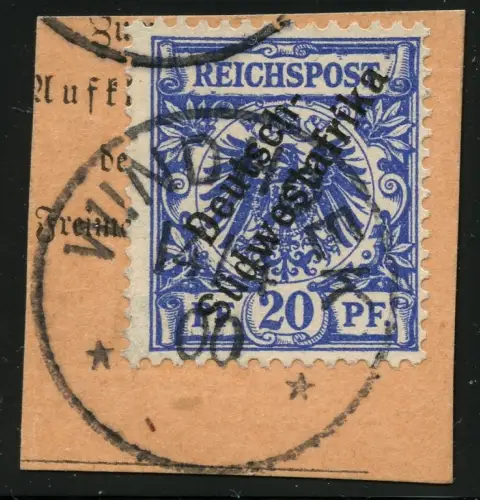 DSWA 1900 Michel 8 ° Windhoek 14/4/00 Type 1 Luxus Briefstück Geprüft Bothe/ 138