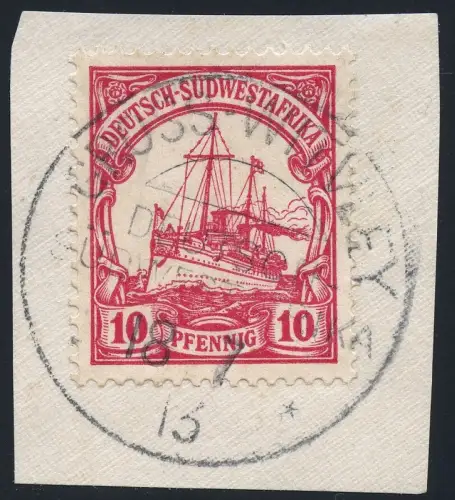 DSWA 1913 Michel 26 ° Gross-Witvley 18/7/13 Luxus Briefstück / 177