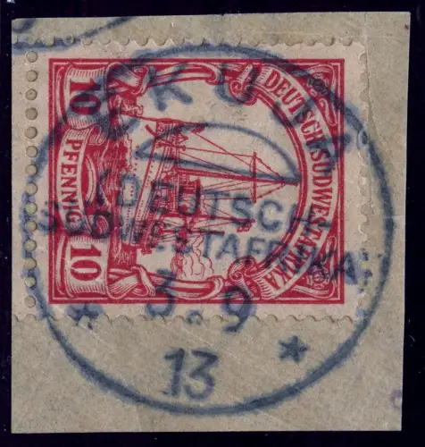 DSWA 1913 Michel 26a ° Ekuja 3/9/13 Vollstempel Briefstück Befund BPP / 117