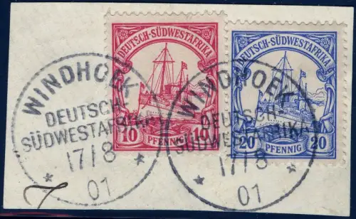 DSWA 1901 Briefstück ° Windhoek 17/8/01 Luxus Kaiseryacht / 89