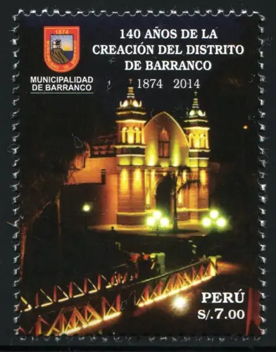 Peru 2014 Kirche Church Archtitektur Architecture Barranco Brücke Postfrisch MNH