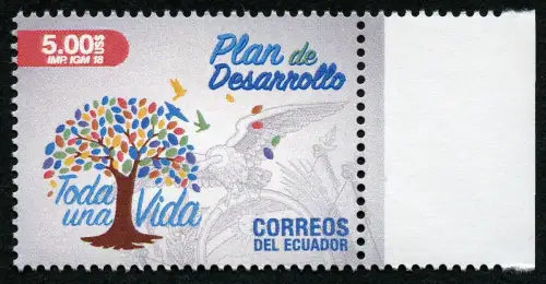 Ecuador 2018 Entwicklungsplan Baum Wappen Condor Postfrisch MNH