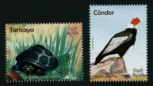 Peru 2017 Kondor Schildkröte Condor Turtle Tiere Animals Vogel Bird MNH
