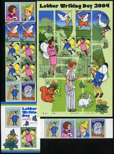 Japan 2004 Briefeschreiben Letter-Writing Day 3689-3702 Block 194 MNH