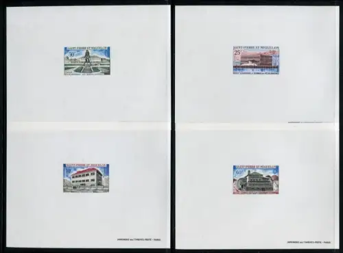 St Pierre und Miquelon SPM 1969 Architektur Epreuve De Luxe 437-440 MNH