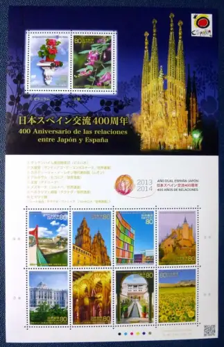 Japan 2013 Spanien Geranie Museum Kathedrale Königspalast Blumen 6554-6553 MNH