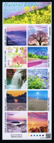 Japan 2023 Natur II Landschaften Küste Wasserfall Berge Sonnenuntergang Berg MNH