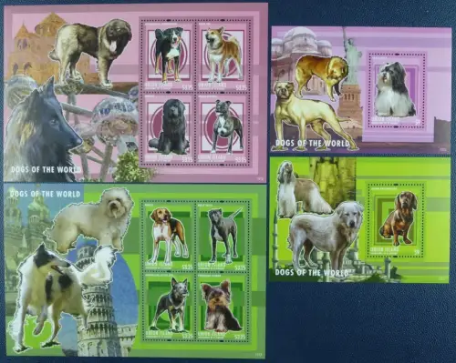 St. Vincent Union 2013 Hunde Dogs Beagle Terrier Dackel 664-71 Block 48-49 MNH