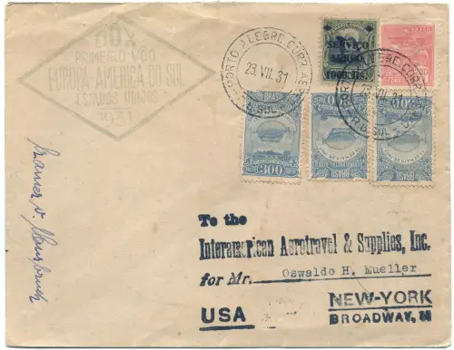 DO-X 1931 Brasilien Porto Alegre USA Cramer von Clausbruch Harms 40 a DOX / 1463