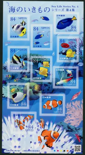 Japan 2020 Meerestiere Meeresleben Fische Korallen Fishes Corals IV MNH