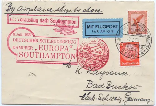 Katapult 1933 Dt. Reich Seepostaufgabe Berlin Buckow Catapult H 126 c / 1498