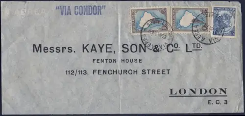 Katapult Argentinien 1937 Brief Buenos Aires London England Catapult / 451