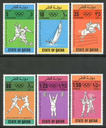 Qatar Katar 1976 Olympiade Montreal Olympische Spiele Olympics 691-696 MNH