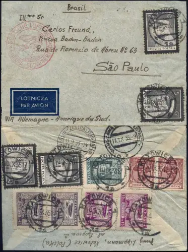 Katapult 1935 Polen Kattowitz Warschau Berlin Sao Paulo Catapult 406 / 933