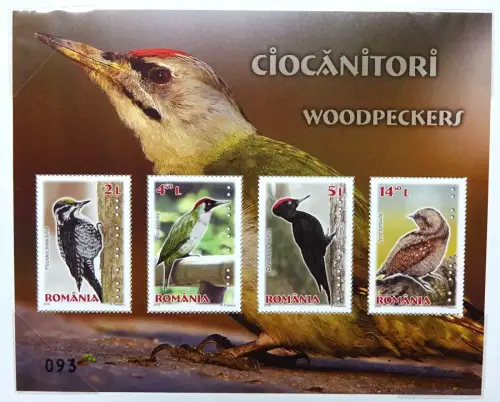 Rumänien Romania 2016 Spechte Woodpeckers Block 650 plus FDC Folder Auflage 245