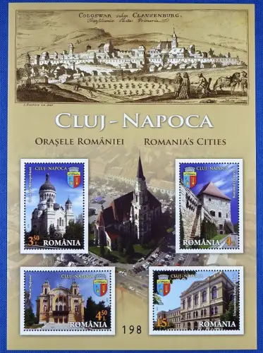 Rumänien Romania 2016 Cluj-Napoca Klausenburg Uni Turm Block 678 MNH Auflage 245