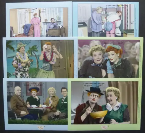 Guyana 2000 Fernsehen I Love Lucy Schauspieler TV Block 632-641 MNH