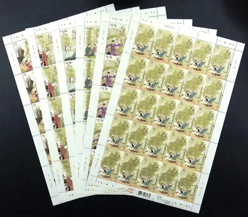 Hongkong 2018 Jin Yong Romane Literarische Gestalten 2239-2244 Bogensatz MNH