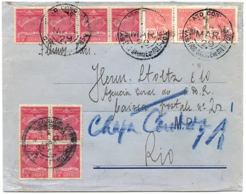 Condor 1929 Brasilien Firmenbrief MiF 8900 R Rio Grande do Sul Rio / 1533